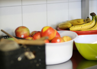 Apfel Banane Schüsseln